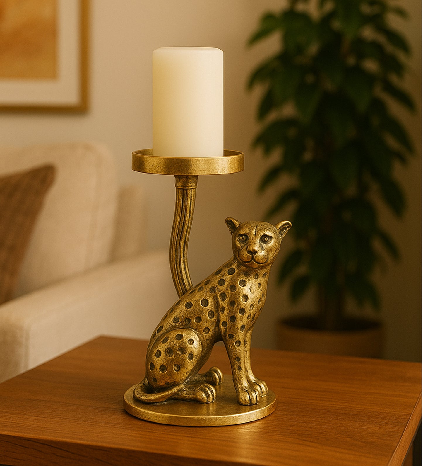 Panther ALuminum Candle Stand