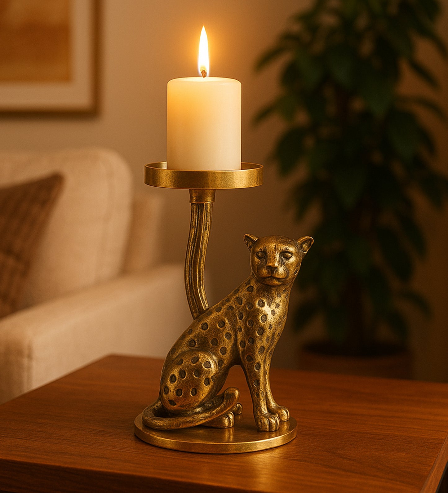 Panther ALuminum Candle Stand
