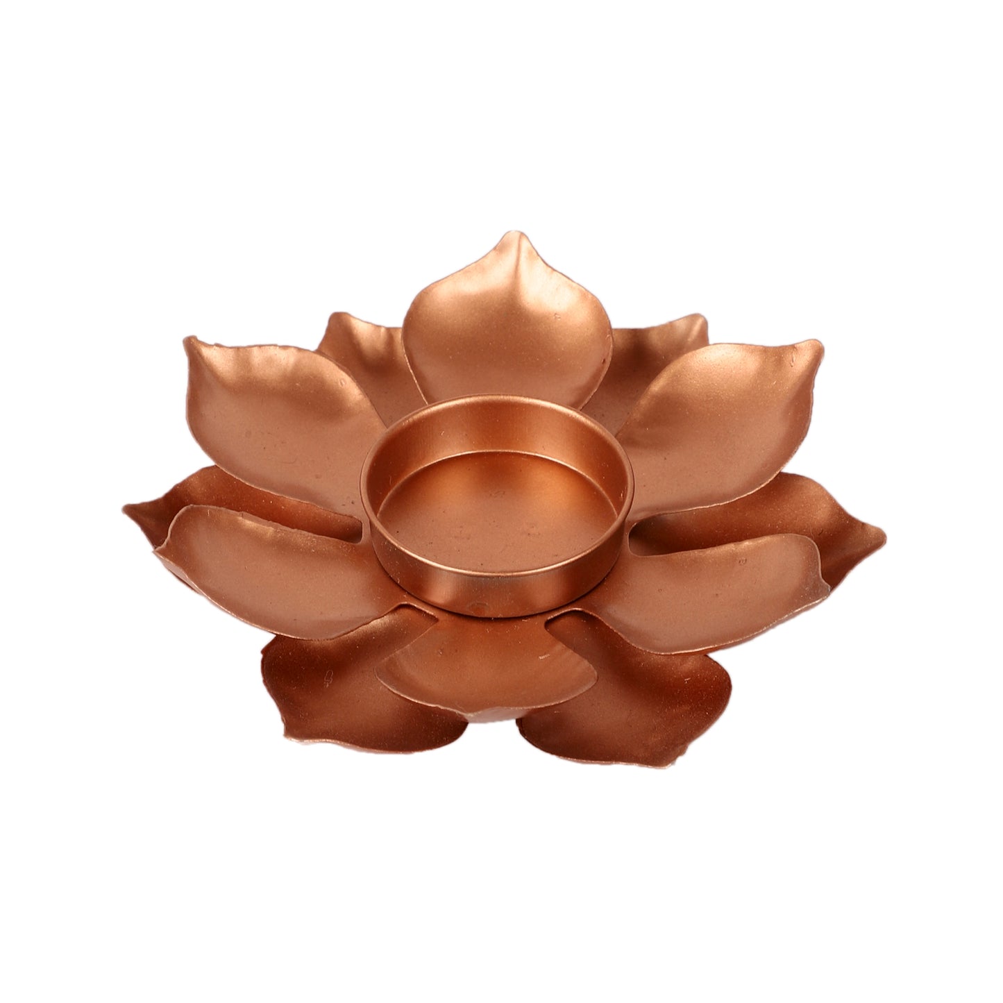 Flower Copper Tealight Holder  Set of 4