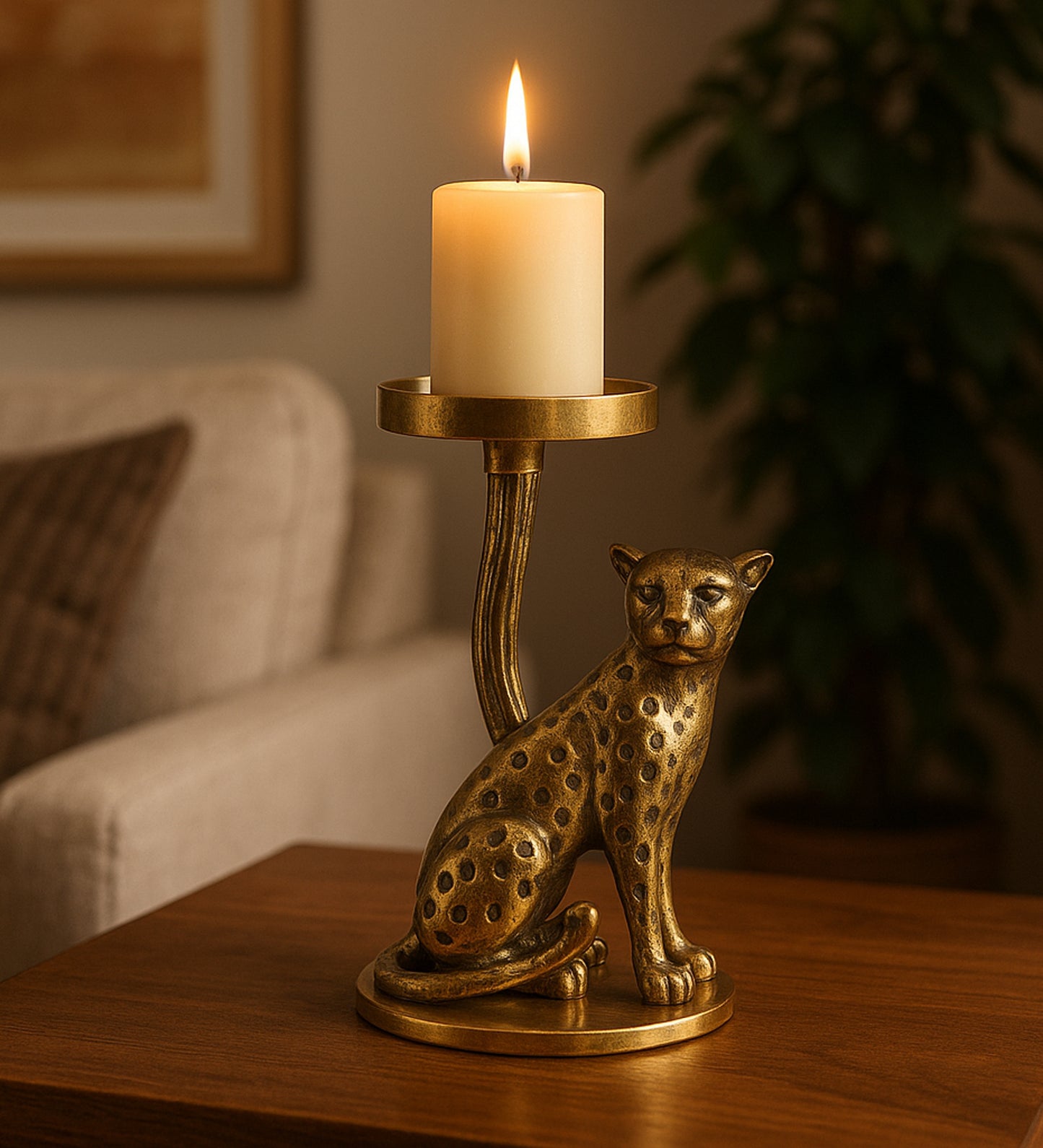 Panther ALuminum Candle Stand