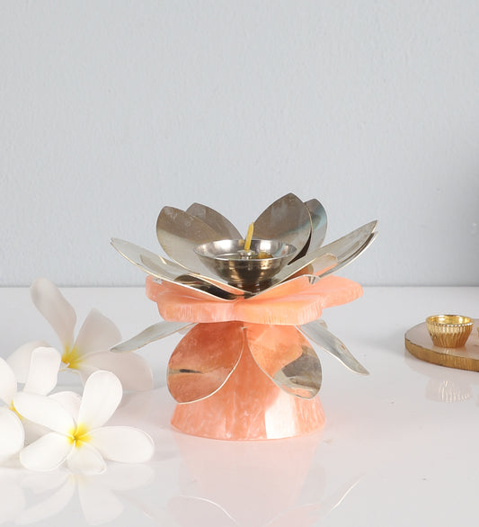 Resin & Steel Pink Diya