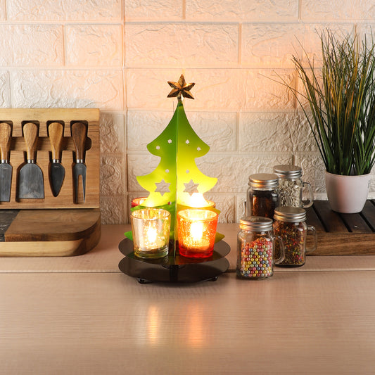 Christmas Tree Tealight Holder & Platter