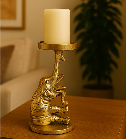 Elephant  ALuminum Candle Stand