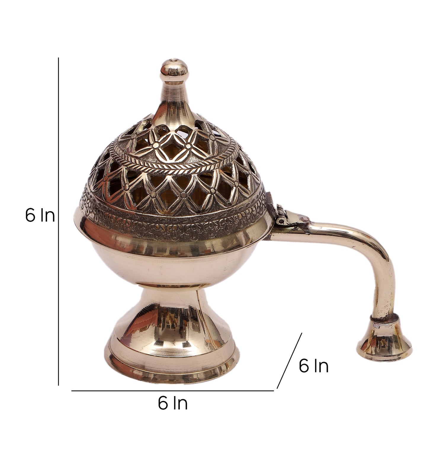 Brass Flower Lobaan With handle