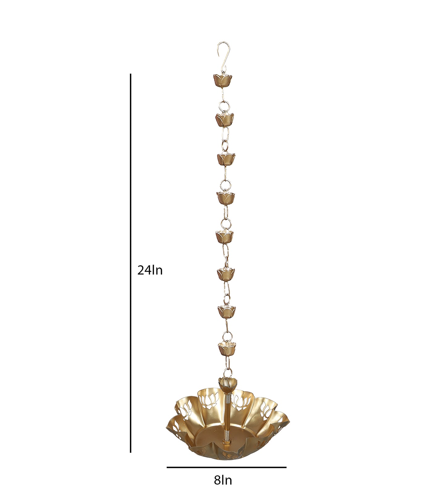 Hanging Flower Cut Urli Set of 2