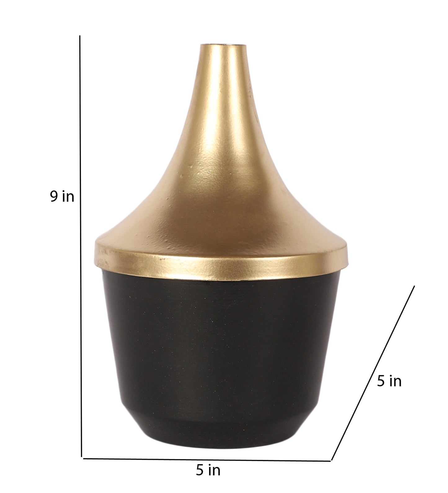 Black & Gold Wine Flower Pot