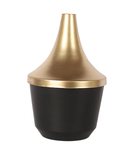 Black & Gold Wine Flower Pot