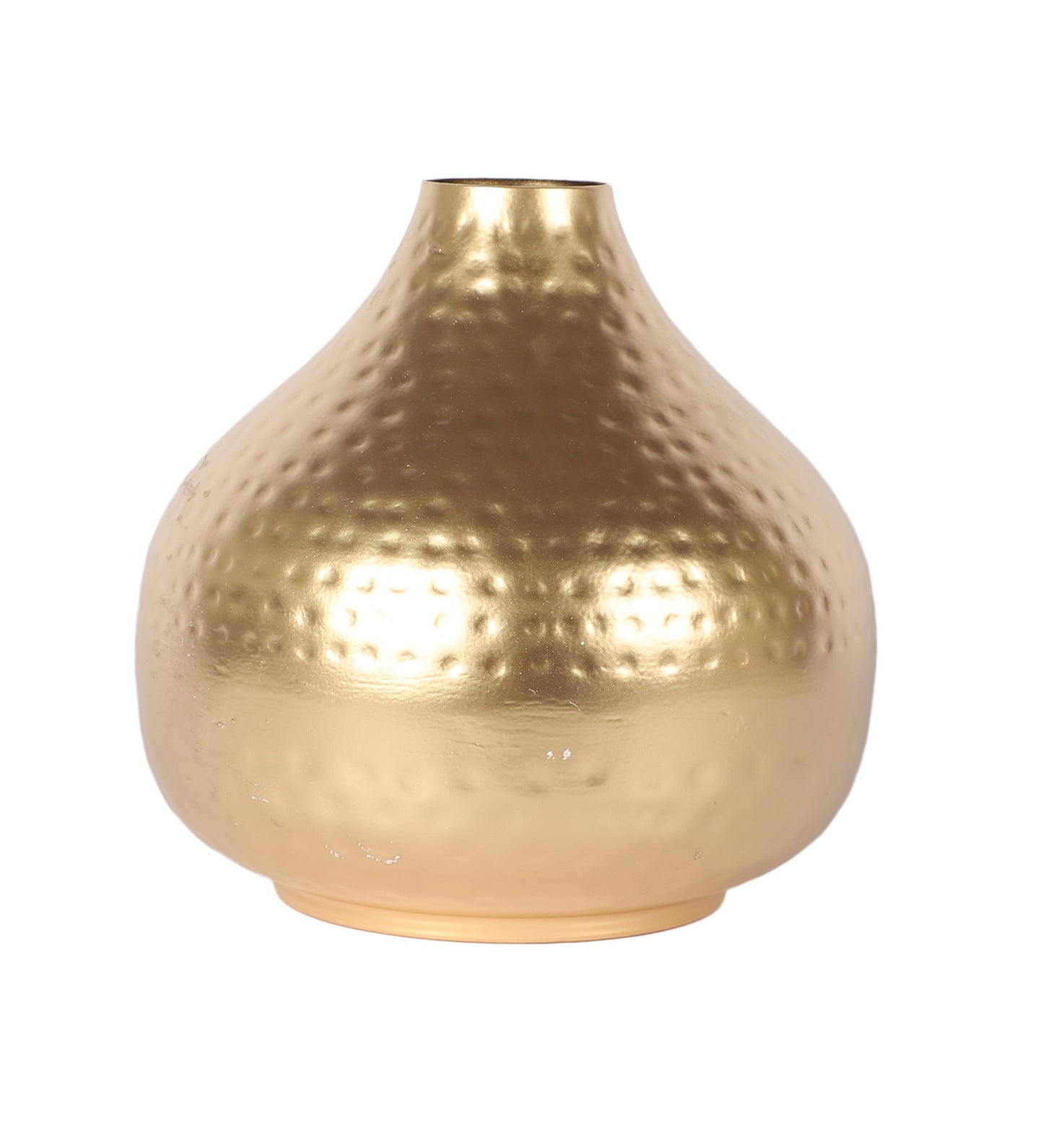 Gold Hamered Flower Pot