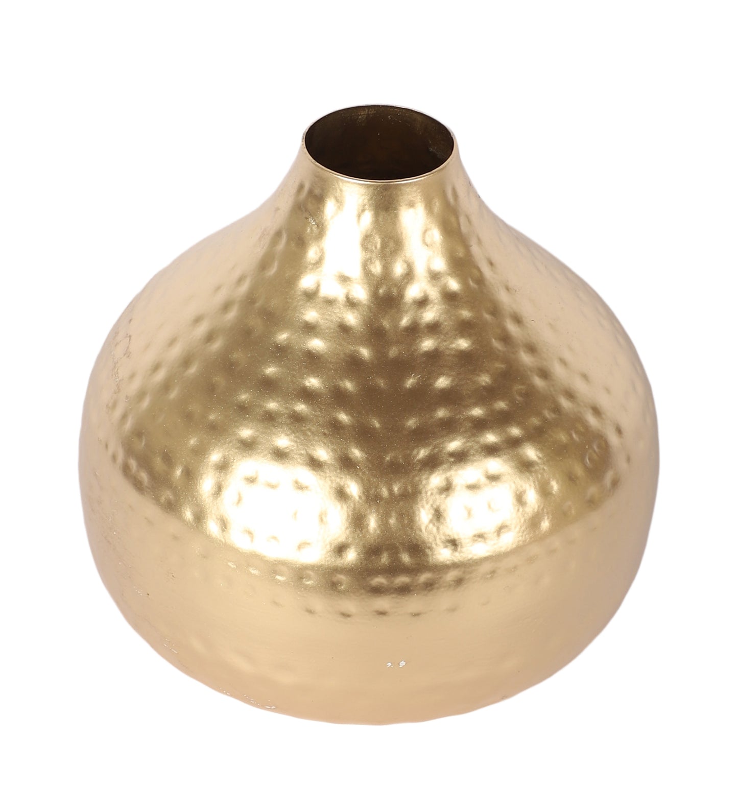 Gold Hamered Flower Pot