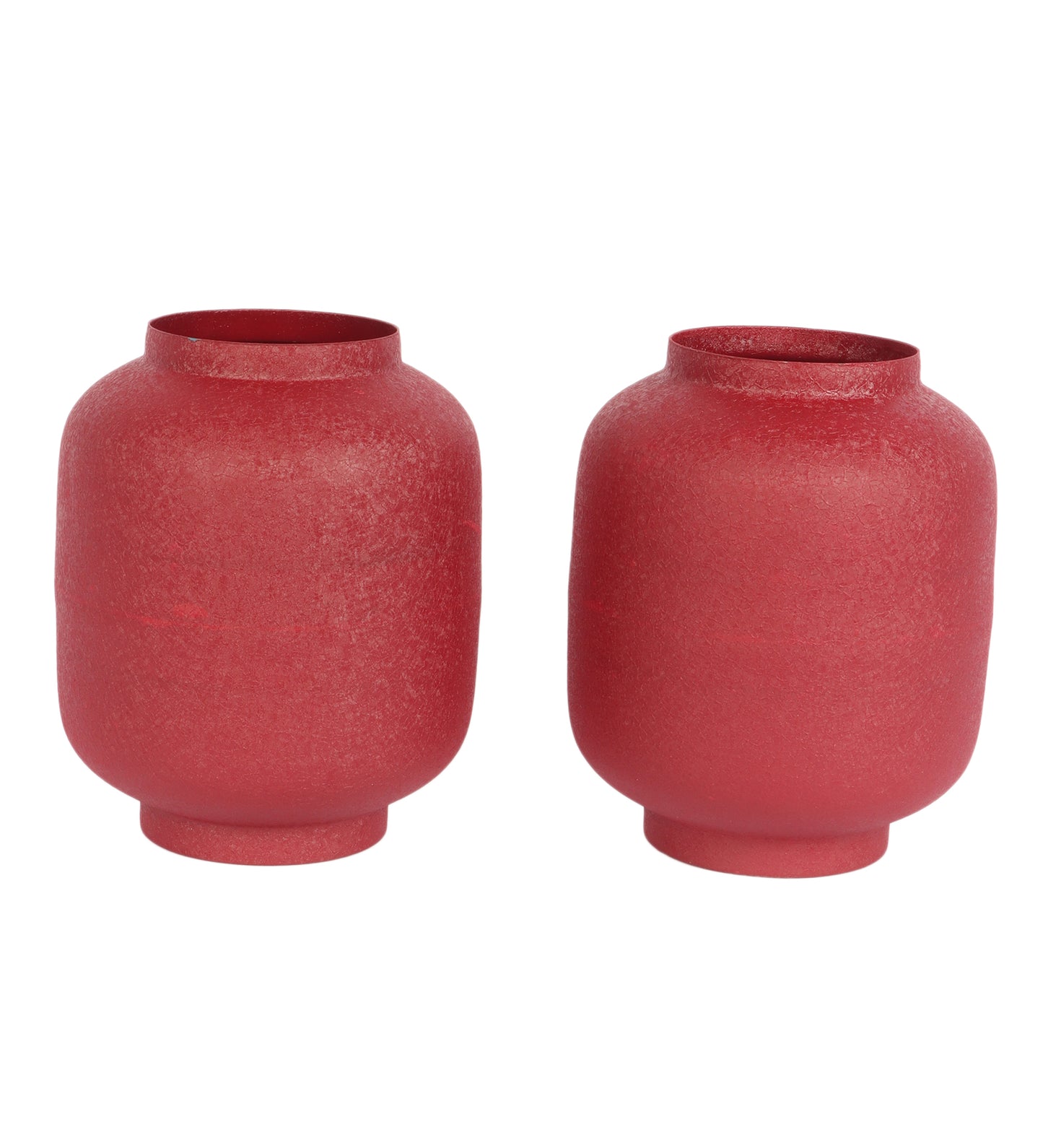 Maroon Textured Flower Pot Set of 2