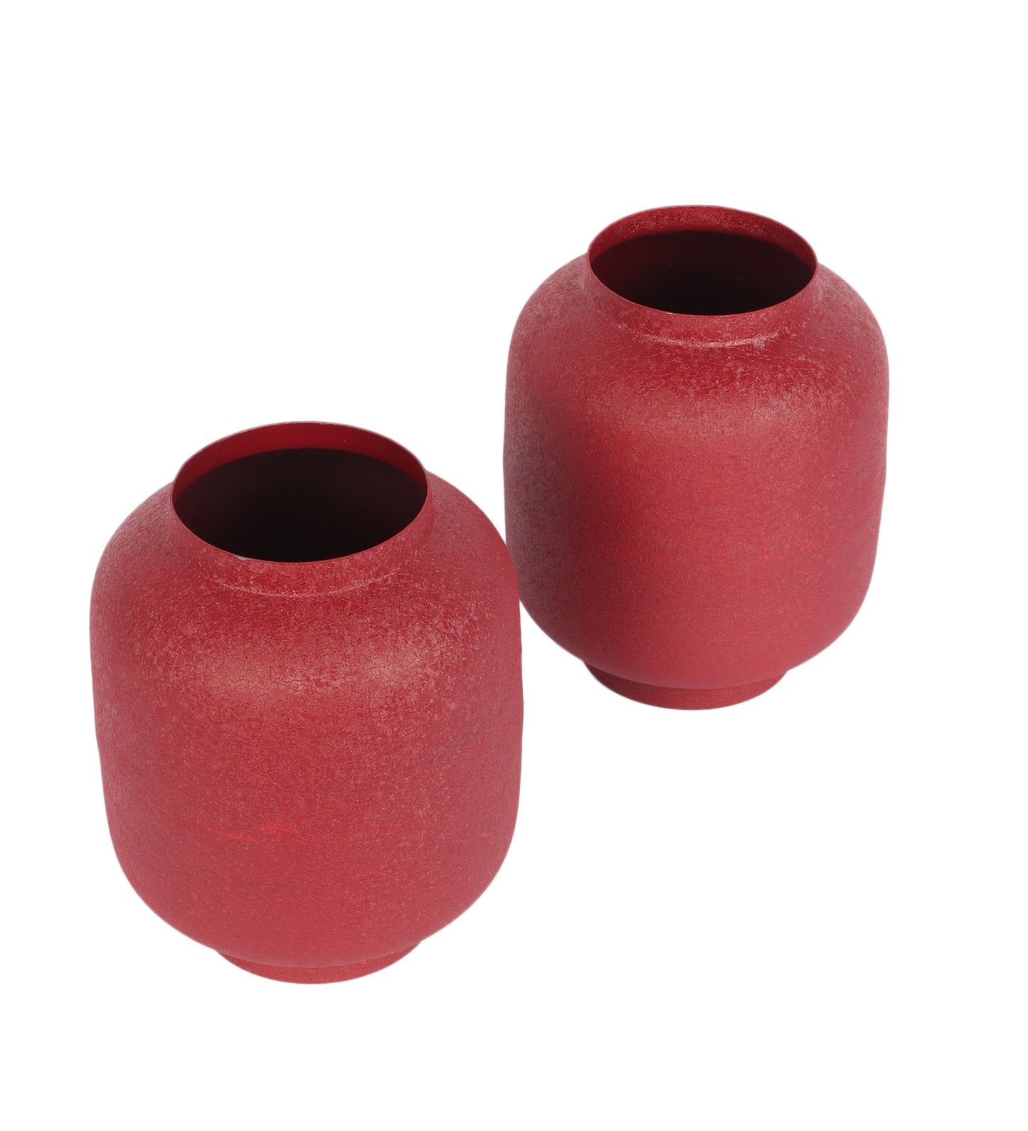 Maroon Textured Flower Pot Set of 2