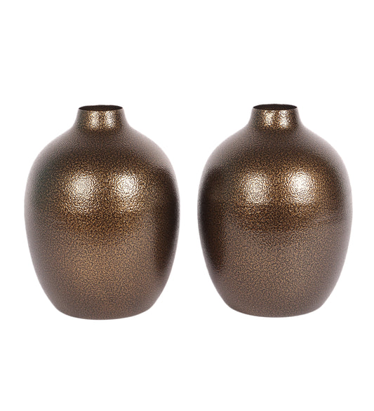 Gold Textured Flower Pot Set of 2
