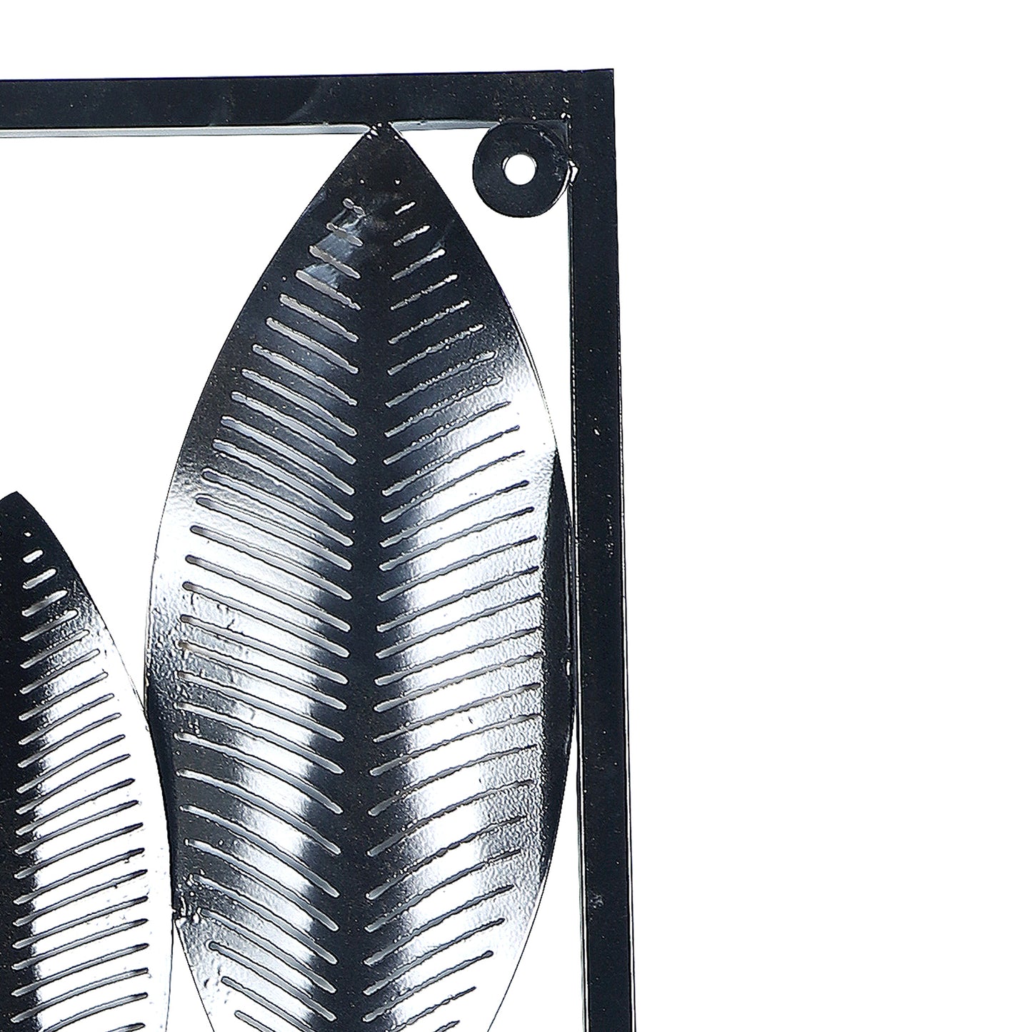 Black & Gold Leaves Rectangular Wall Décor