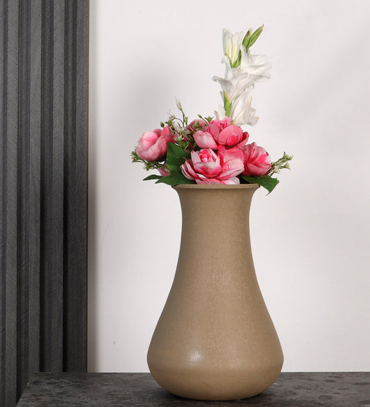 Biege Textured Flower Pot
