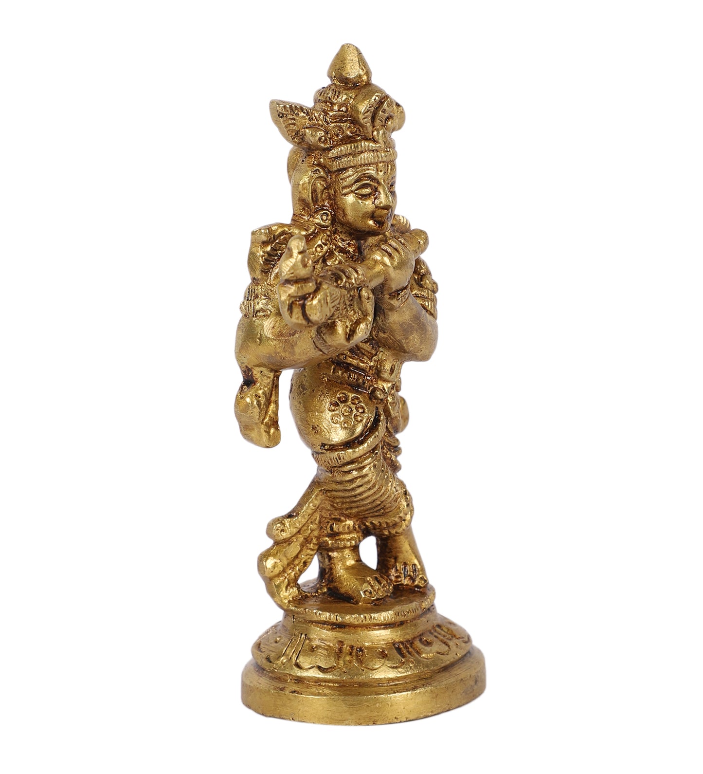 Brass Lord Krishna Idol