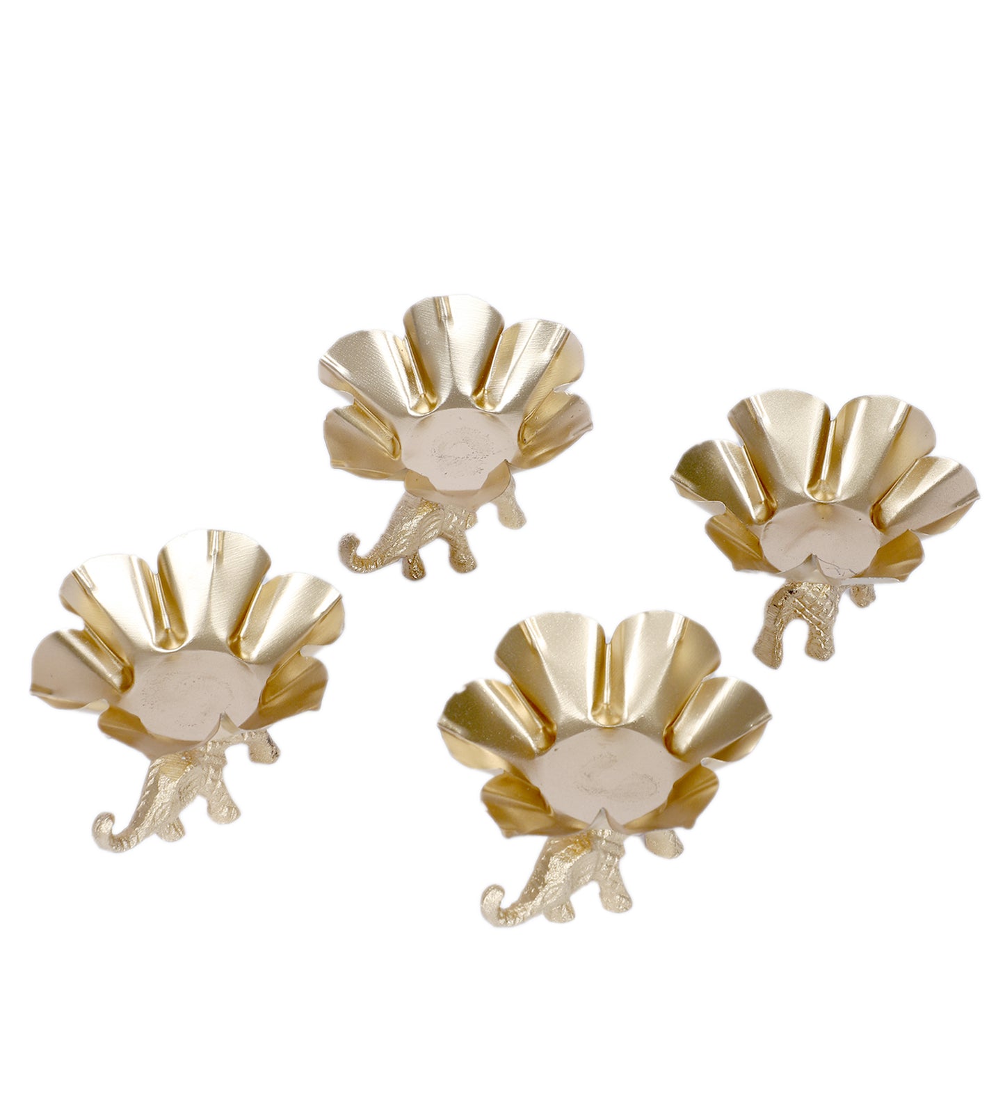 Elephant & Lotus Bowl Tealight Holder Set of 4