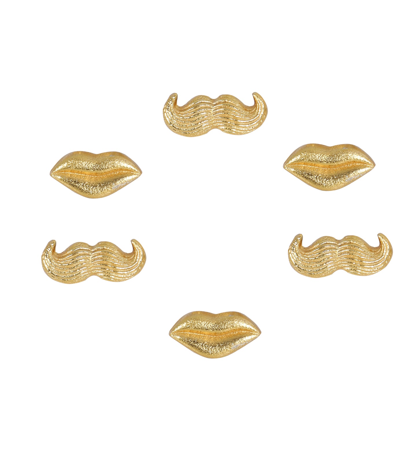 Lips & Mouctache Napkin RIng Sot of 6