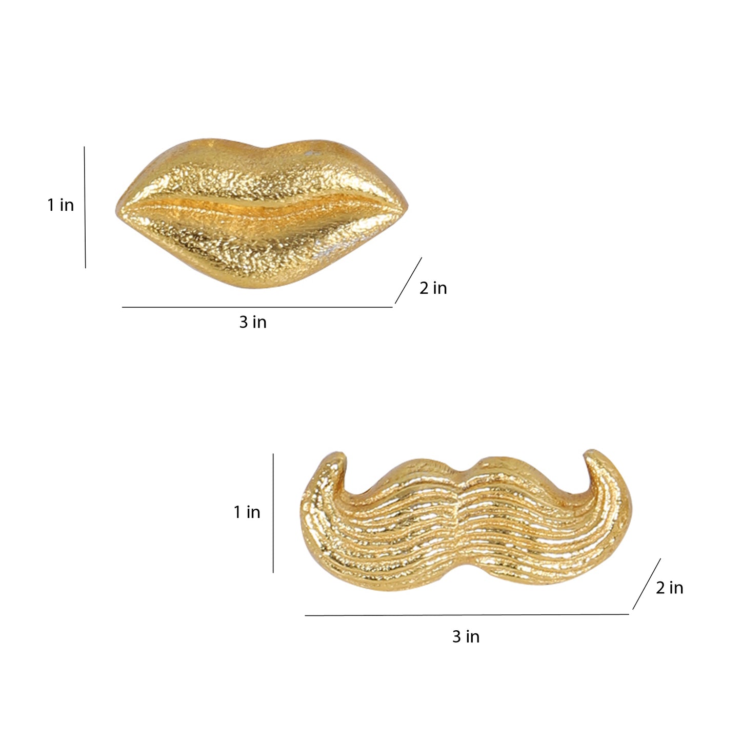 Lips & Mouctache Napkin RIng Sot of 6
