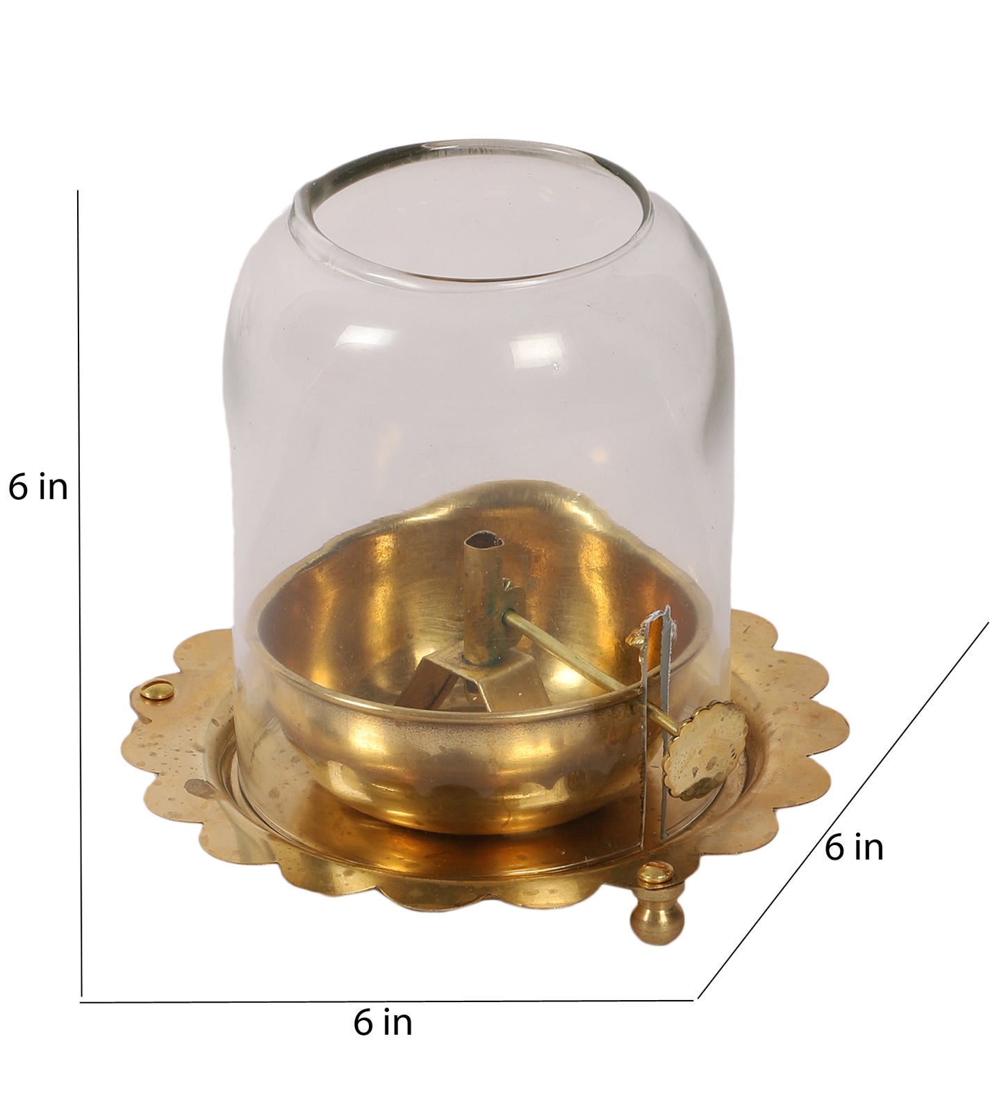 Brass & Glass Akhand Jyot Deepak
