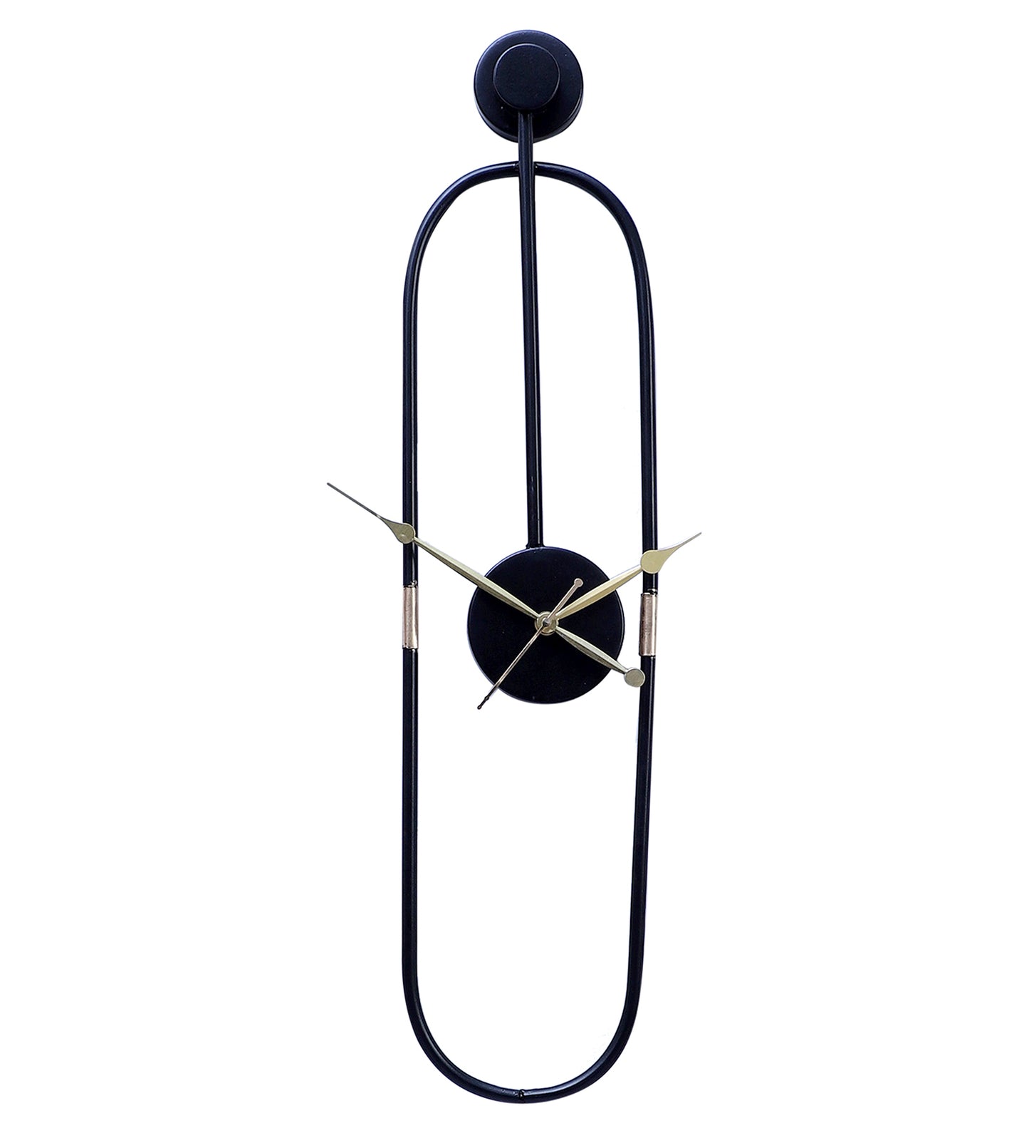 Black Pipe Oval Clock
