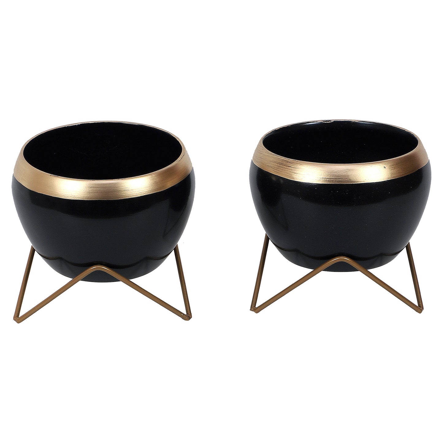 Black Apple Planter Set of 2