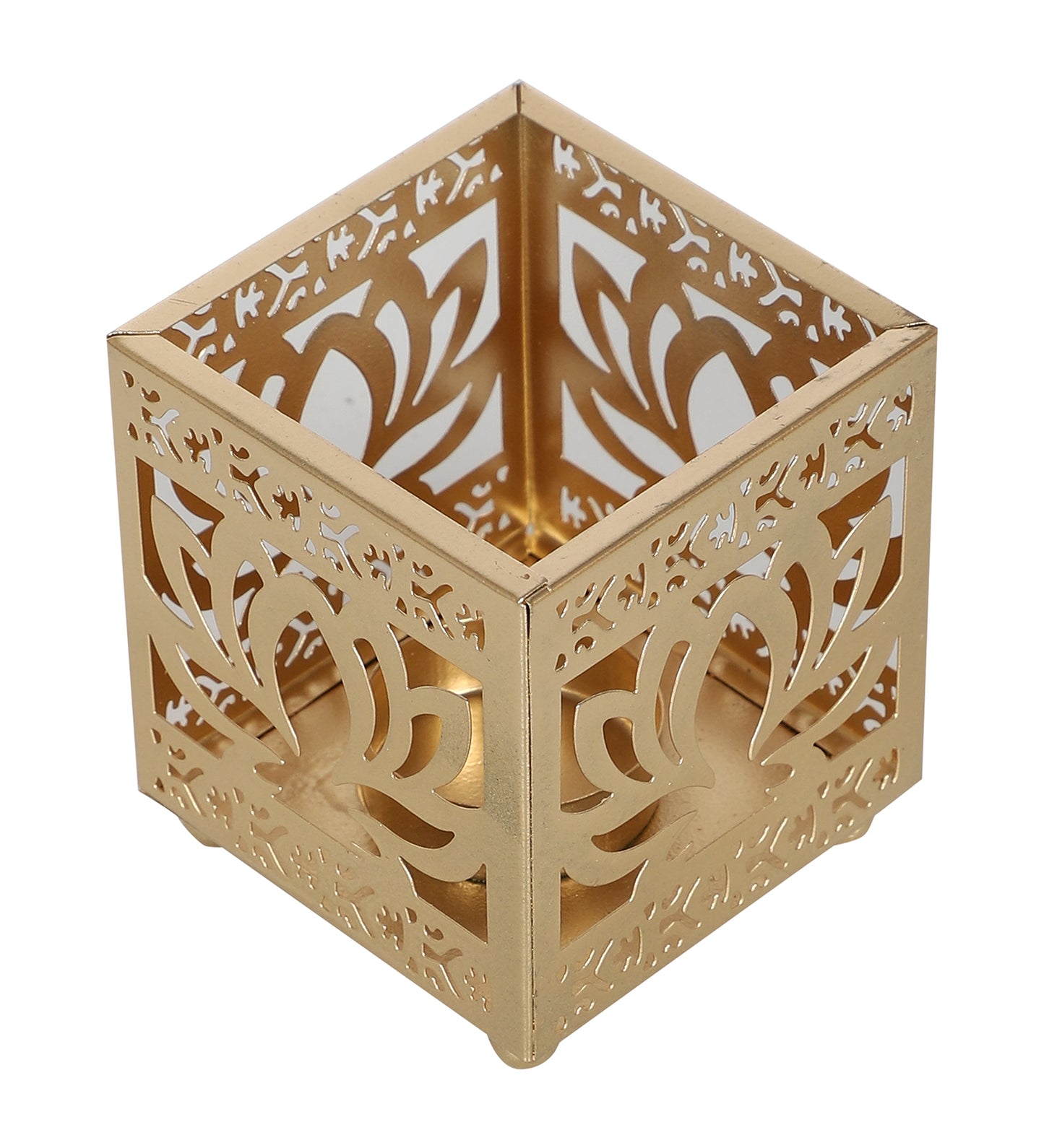 Lotus Etching Votive Set of 4