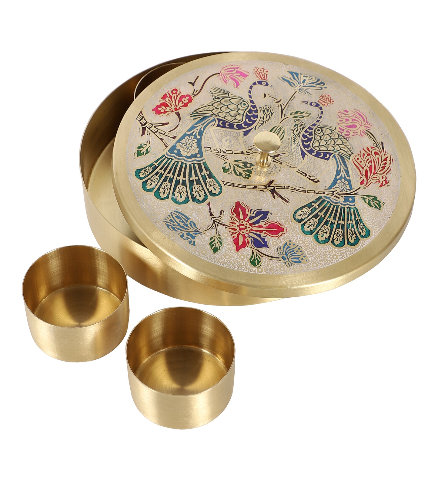 Colored Brass Masala Box Set