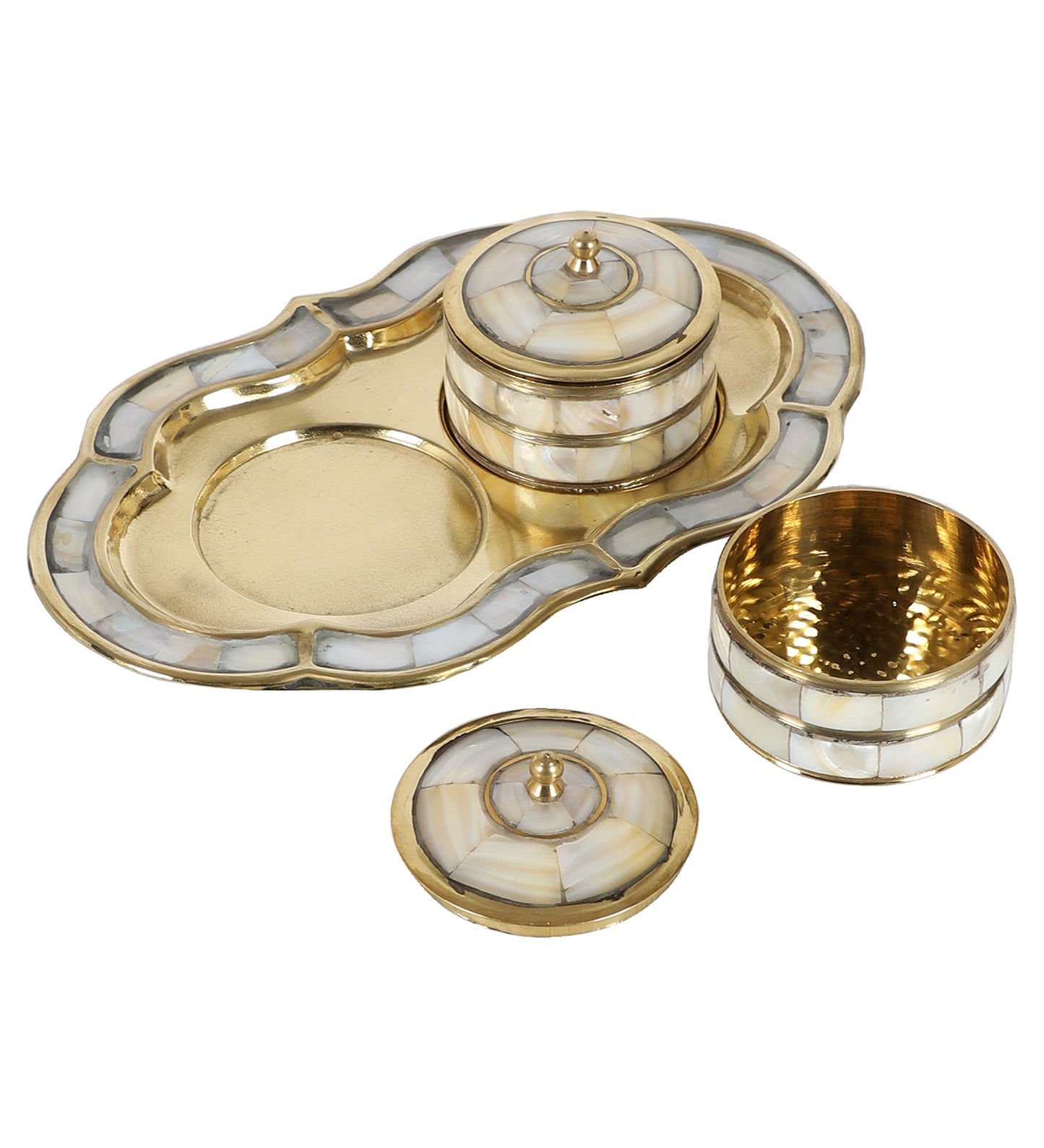 Brass & MOP Supari Box Set