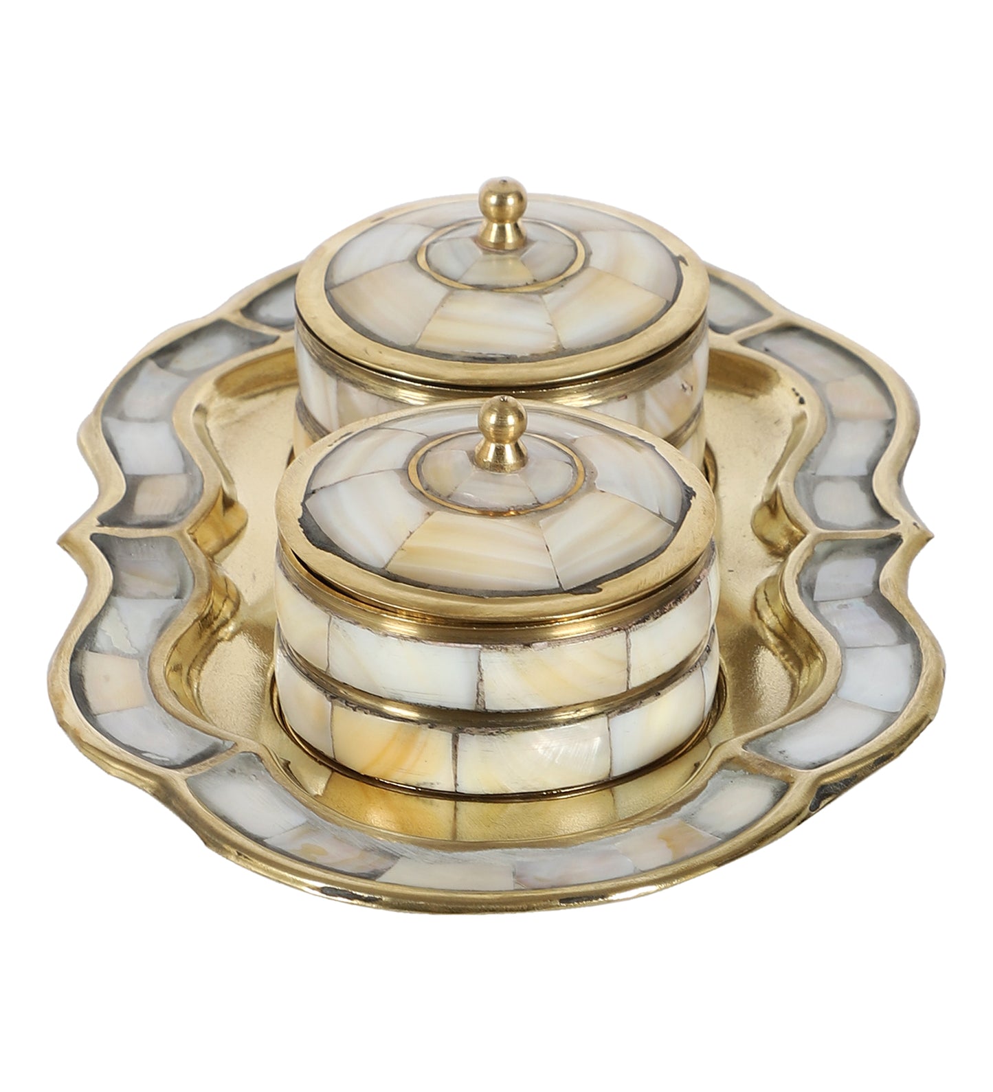 Brass & MOP Supari Box Set