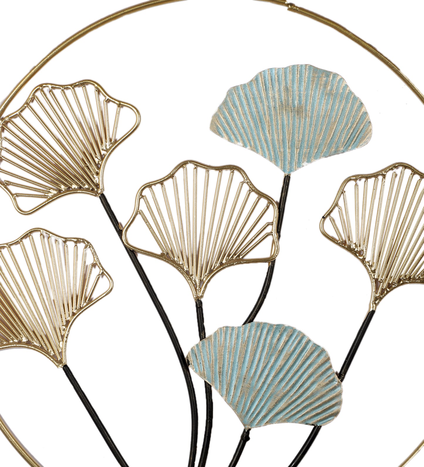 Green & Gold Leaves  Wall Decor Set of 3