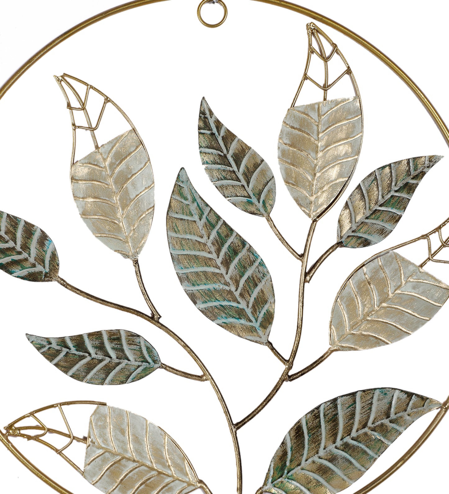 Green & Gold Leaves  Wall Decor Set of 3