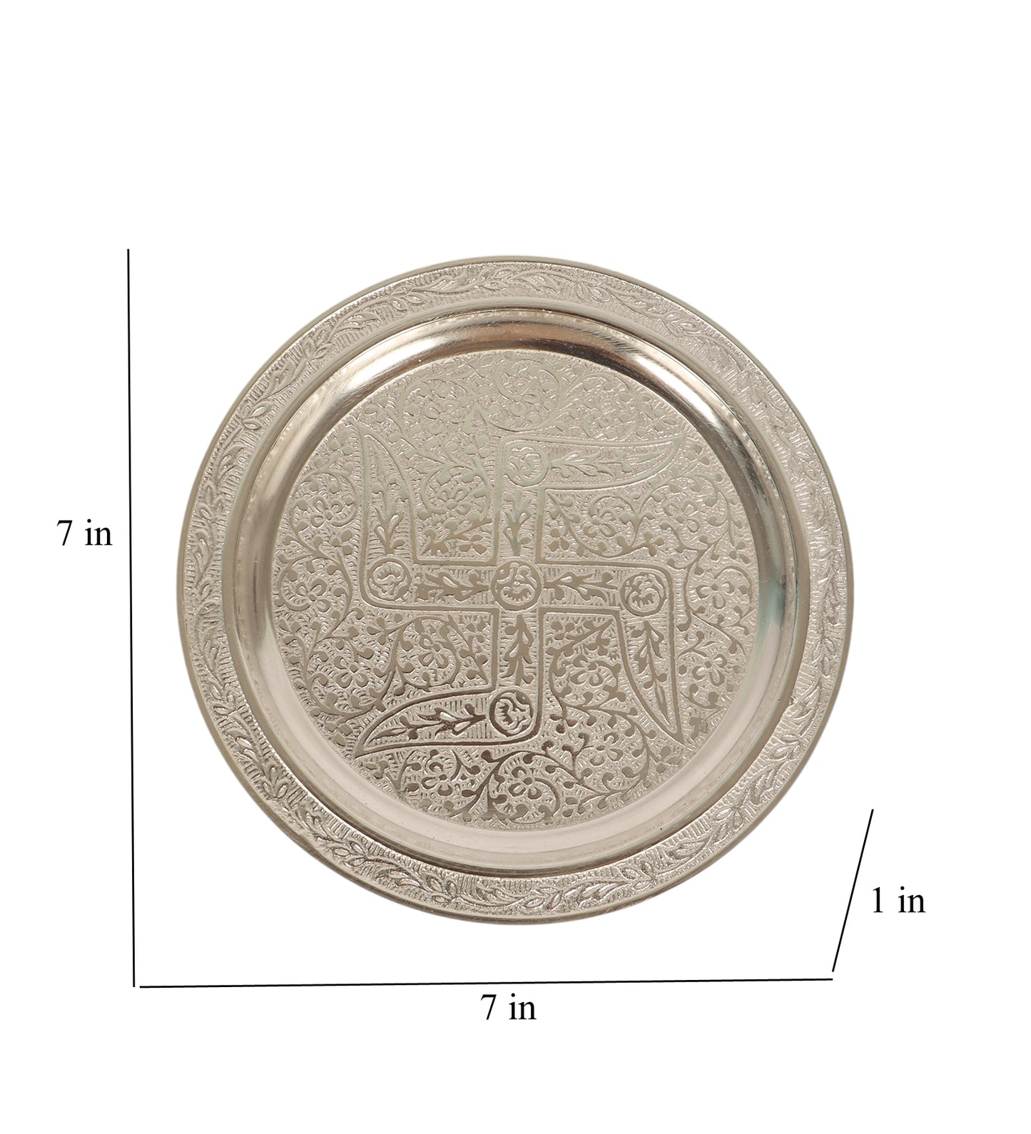 Silver ALuminum Pooja Thali