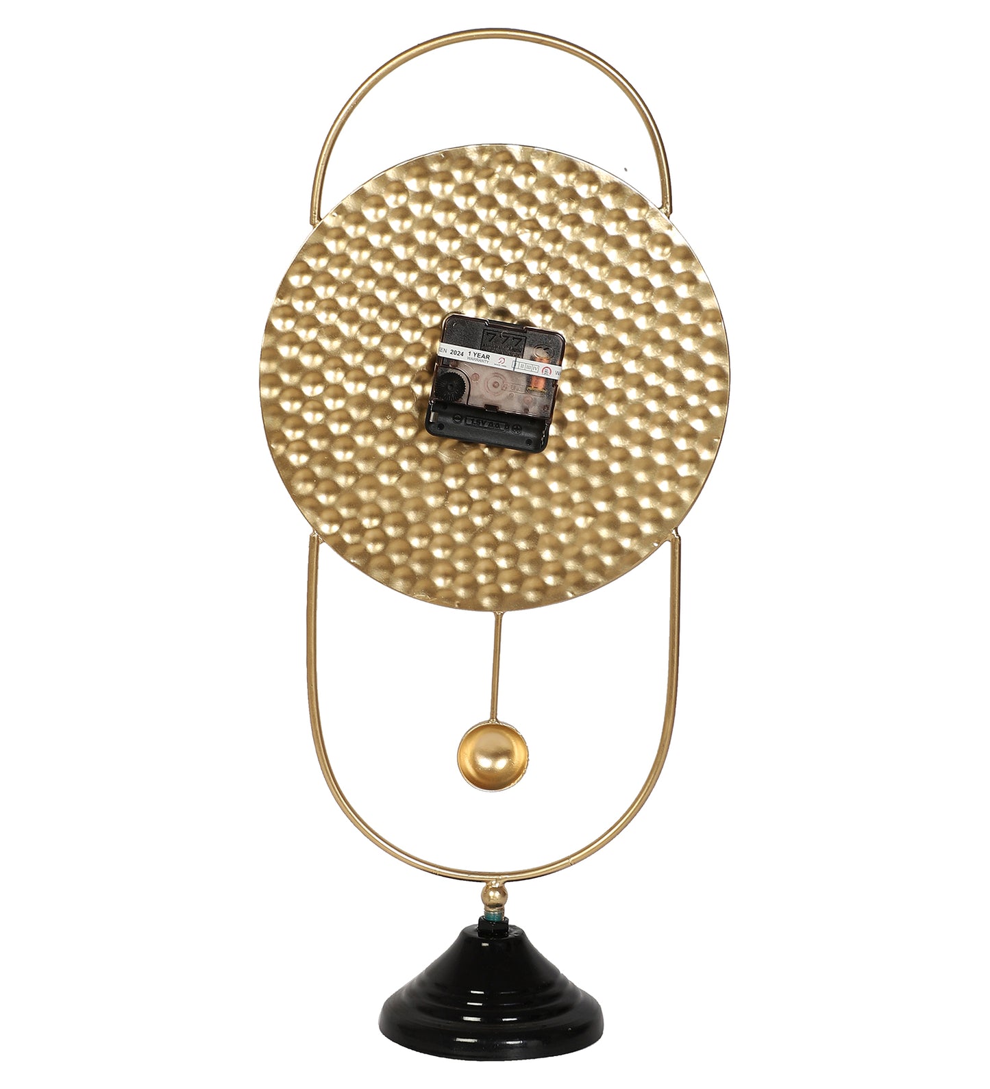 Green & Gold Oval Table Clock