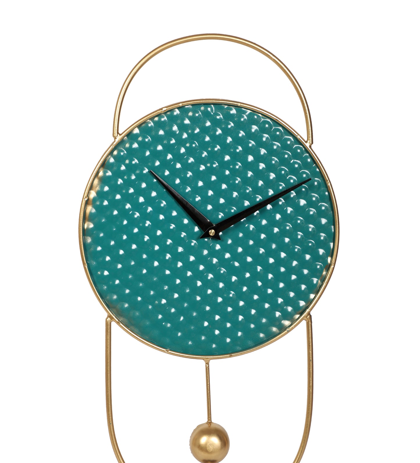 Green & Gold Oval Table Clock