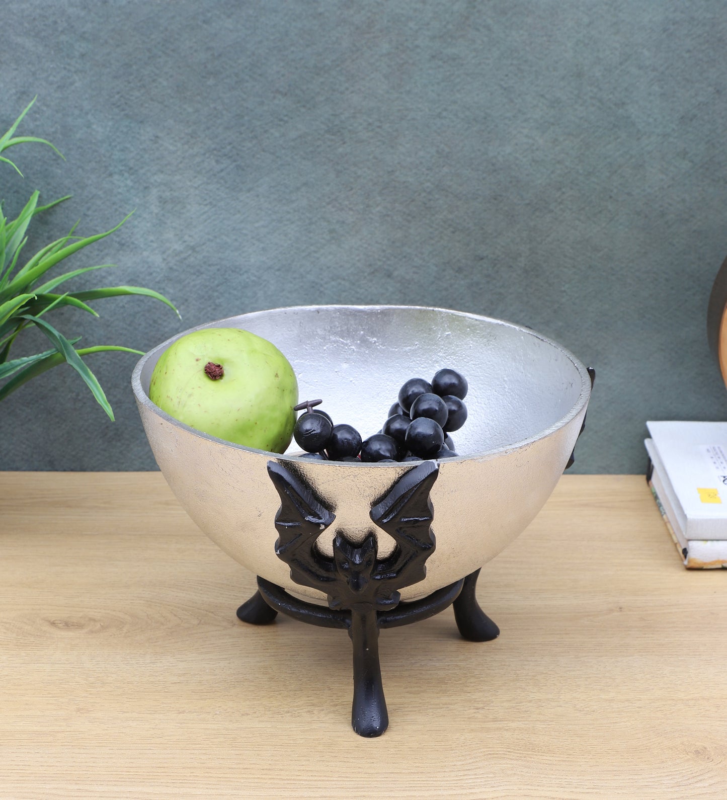 Black & Silver Bowl Fruits Platter