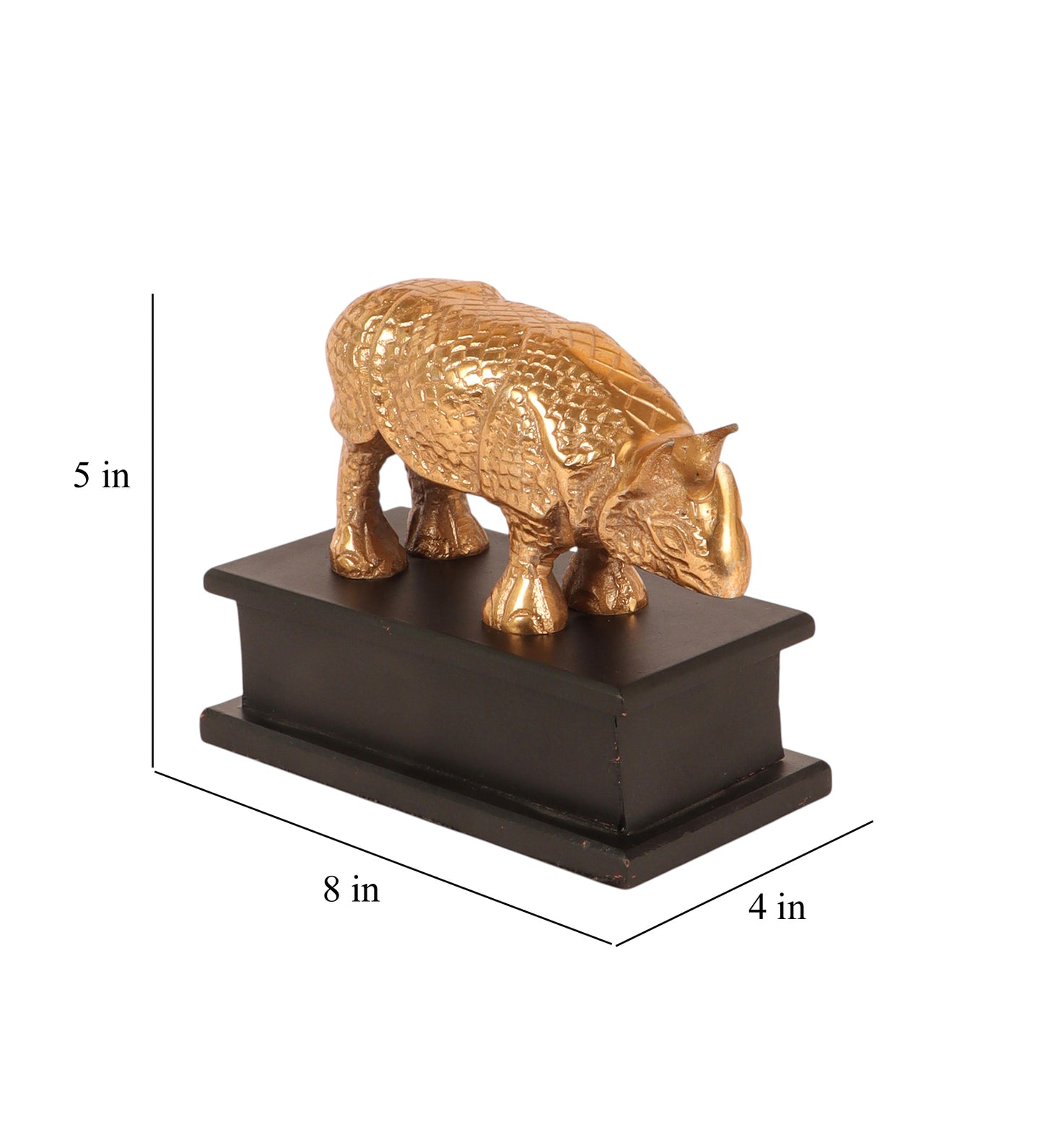 Aluminium Rhino table Decor