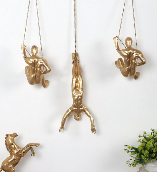 Hanging Gold Men Set of 3