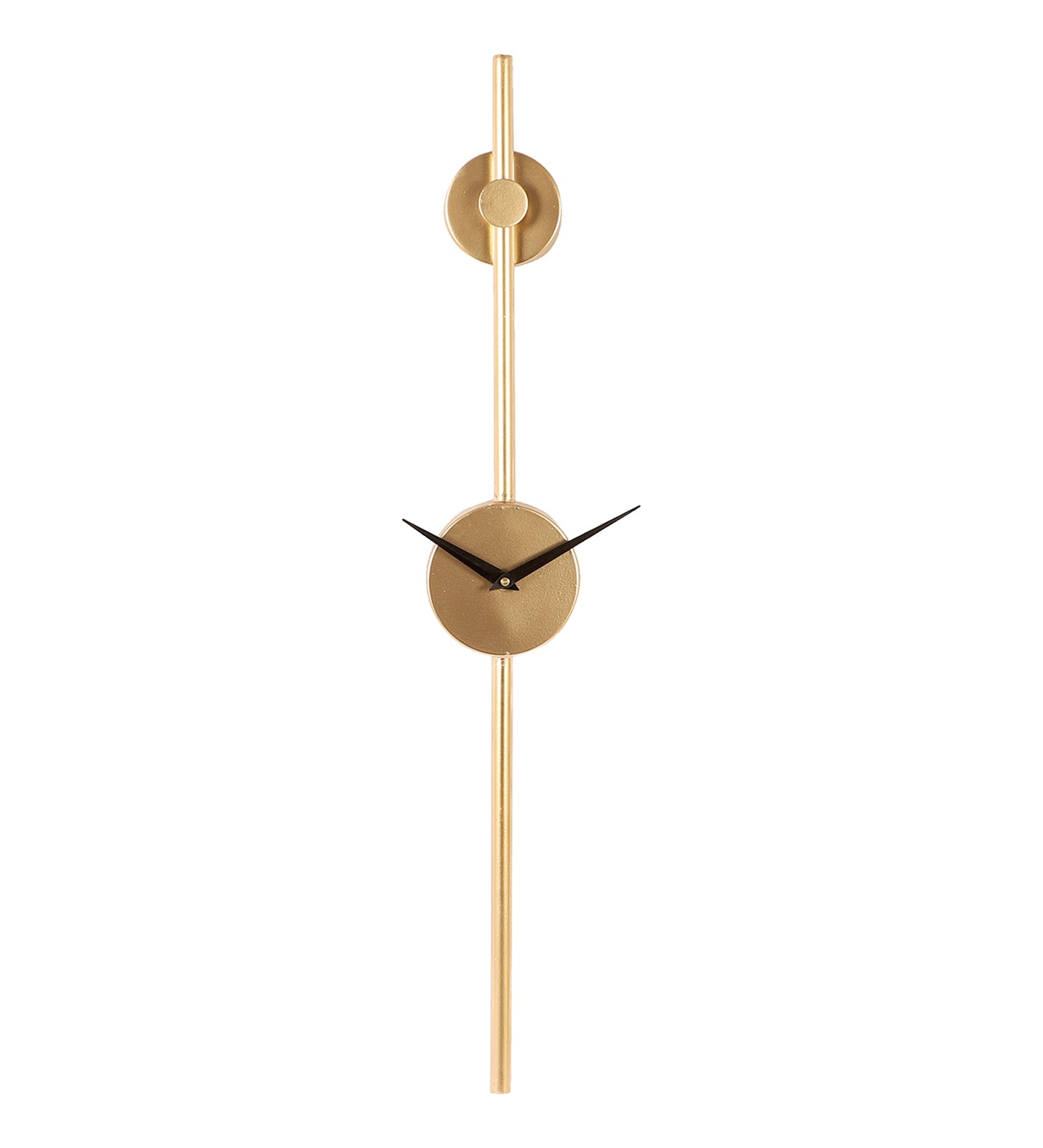 Gold SLim Long Pipe Clock