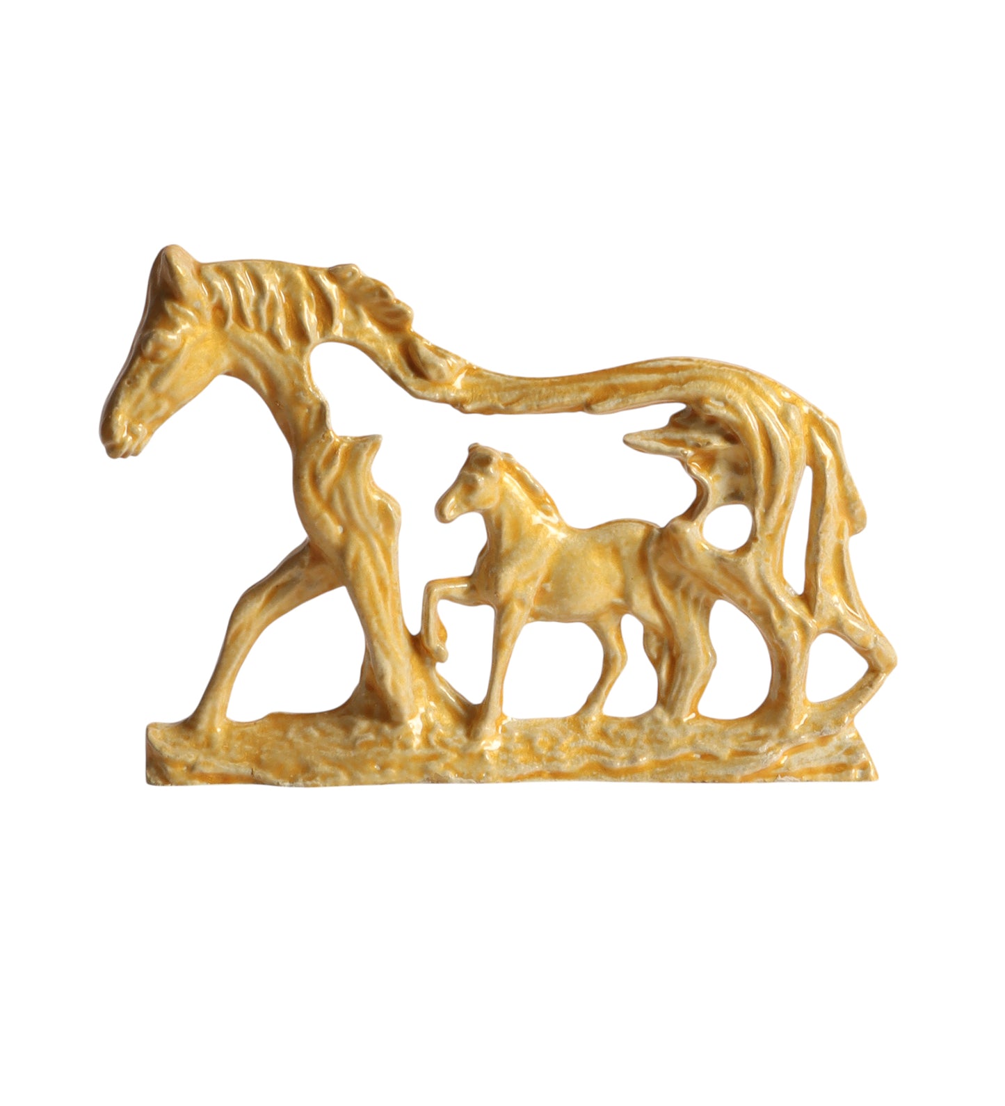 White & Gold Horse Table Decor