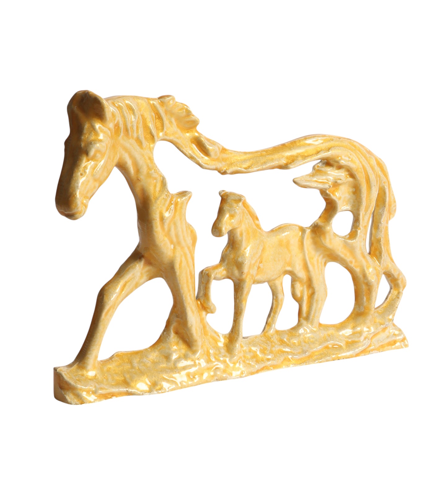 White & Gold Horse Table Decor