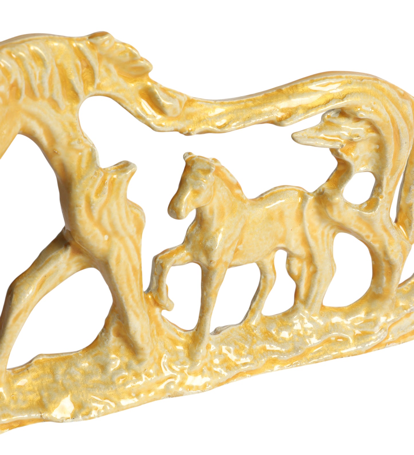 White & Gold Horse Table Decor