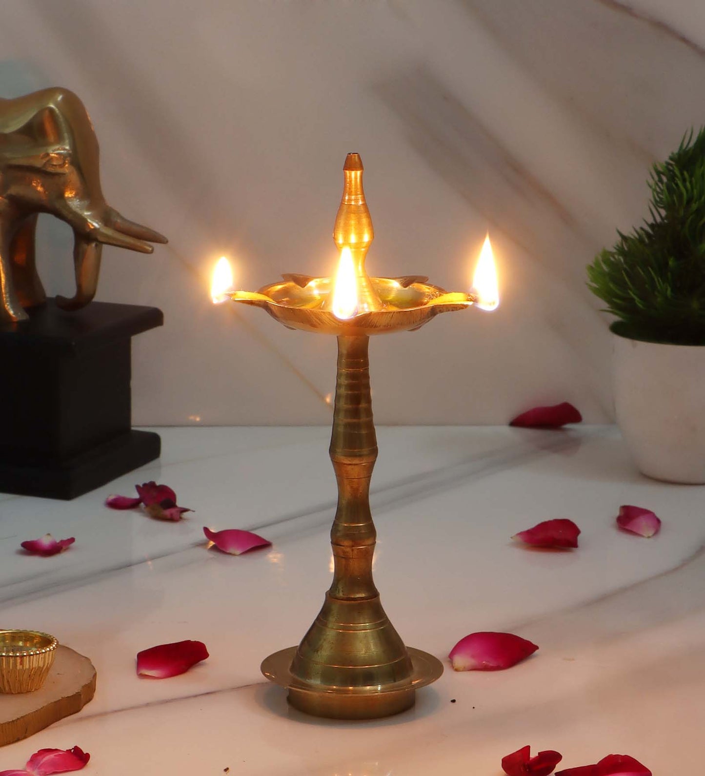 Smal Brass Kerela Deepak Single