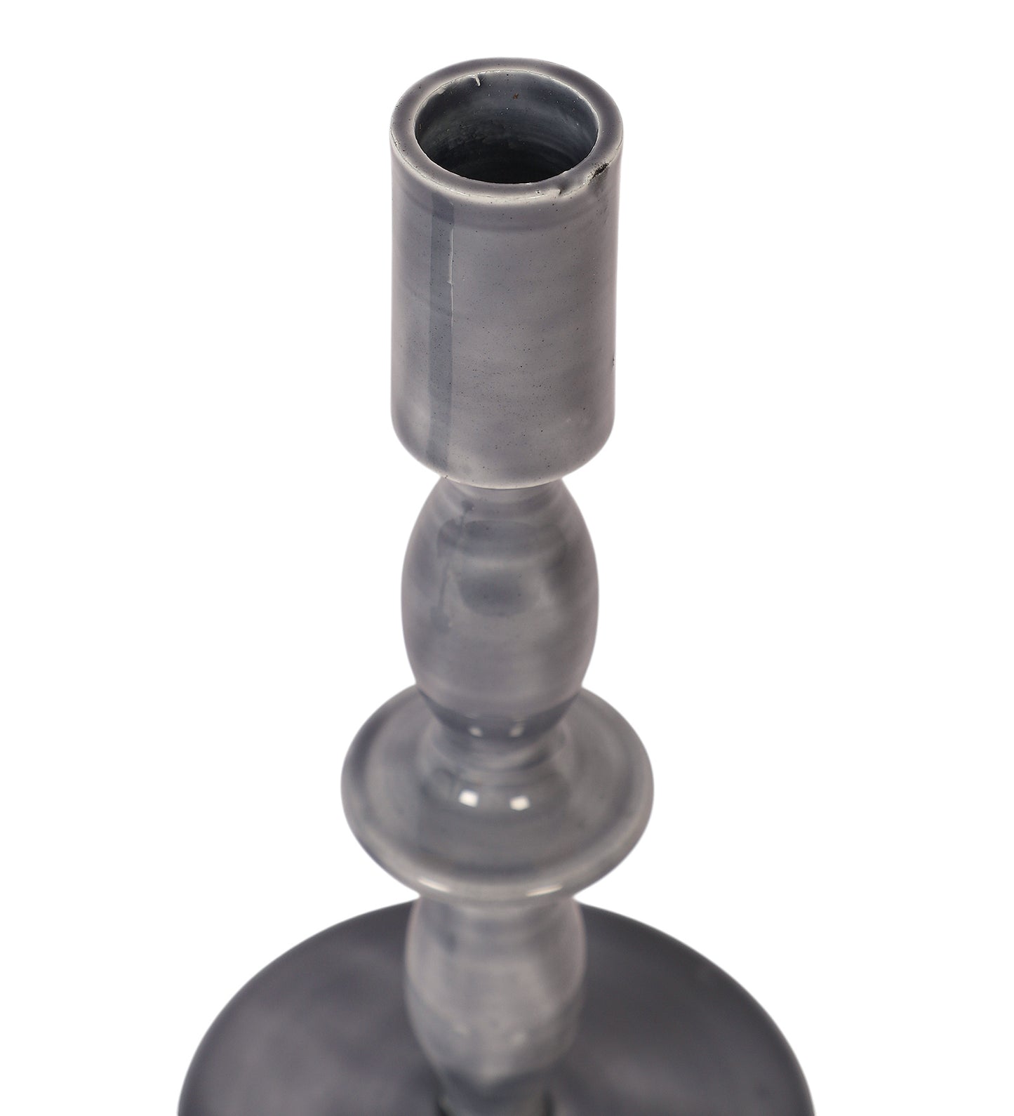 Aluminum Blue Resin Candle Stand Set of 2