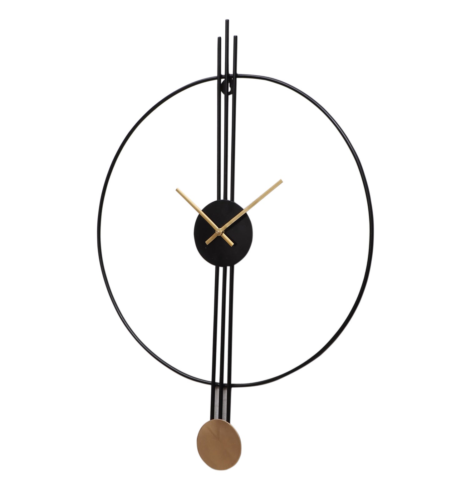 Ring & Stripes Metal Wall Clock