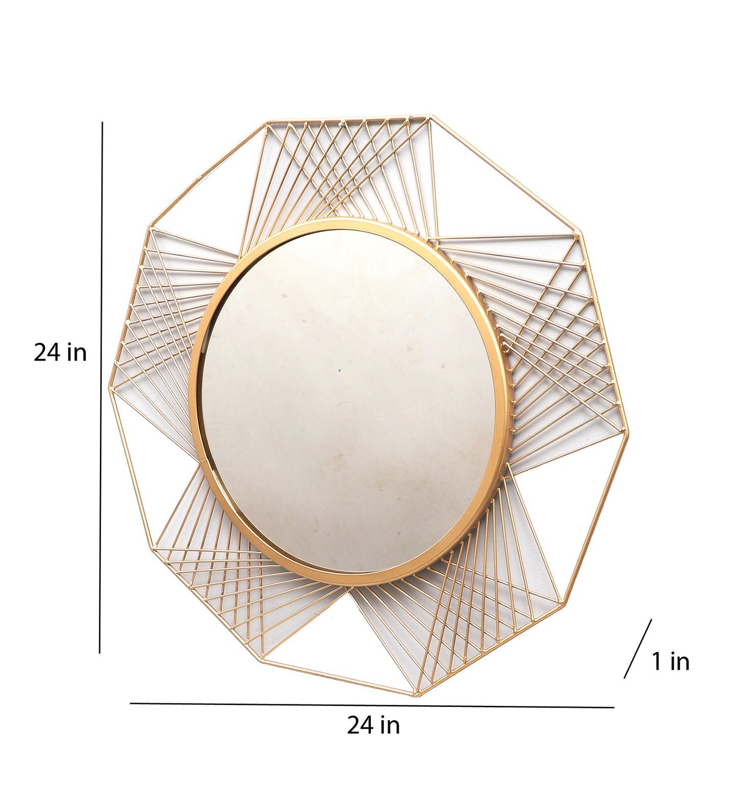 Hexagon Lines Mirror