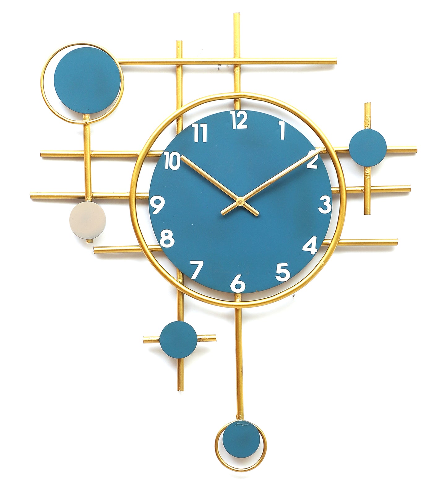 Green & Gold Double Pendulam Clock