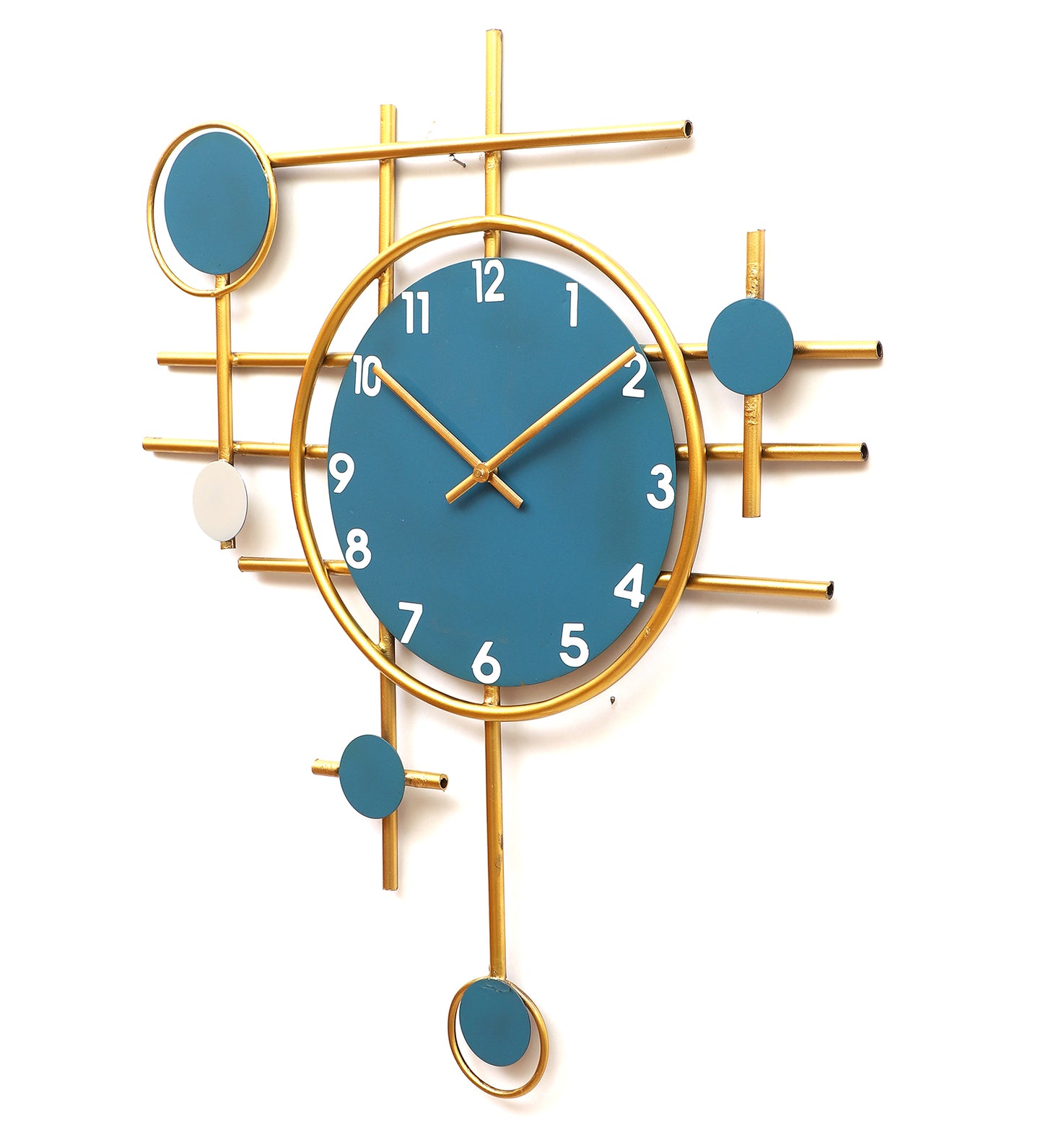 Green & Gold Double Pendulam Clock