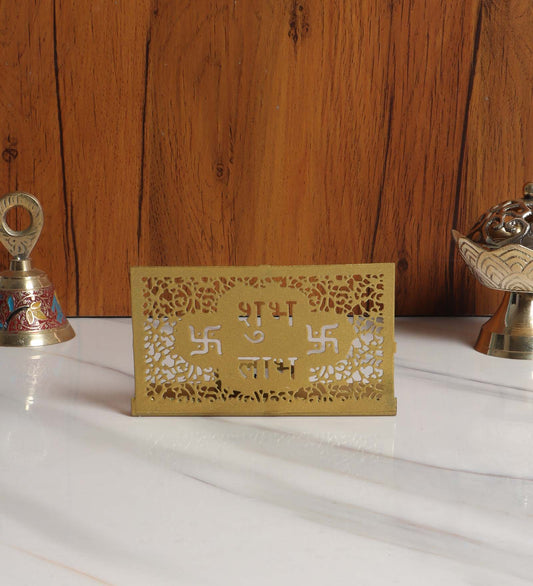 Shubh Labh Metal Single Tealight Holder