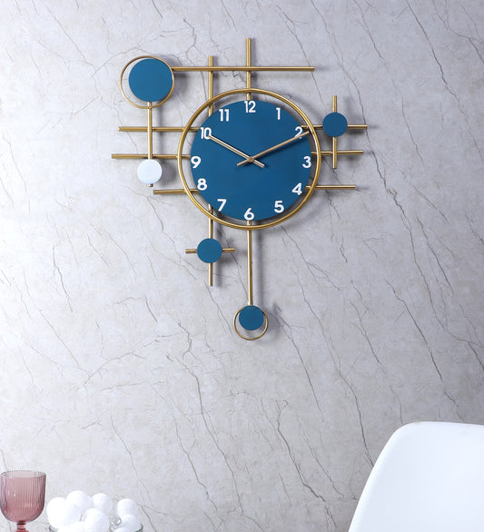 Green & Gold Double Pendulam Clock