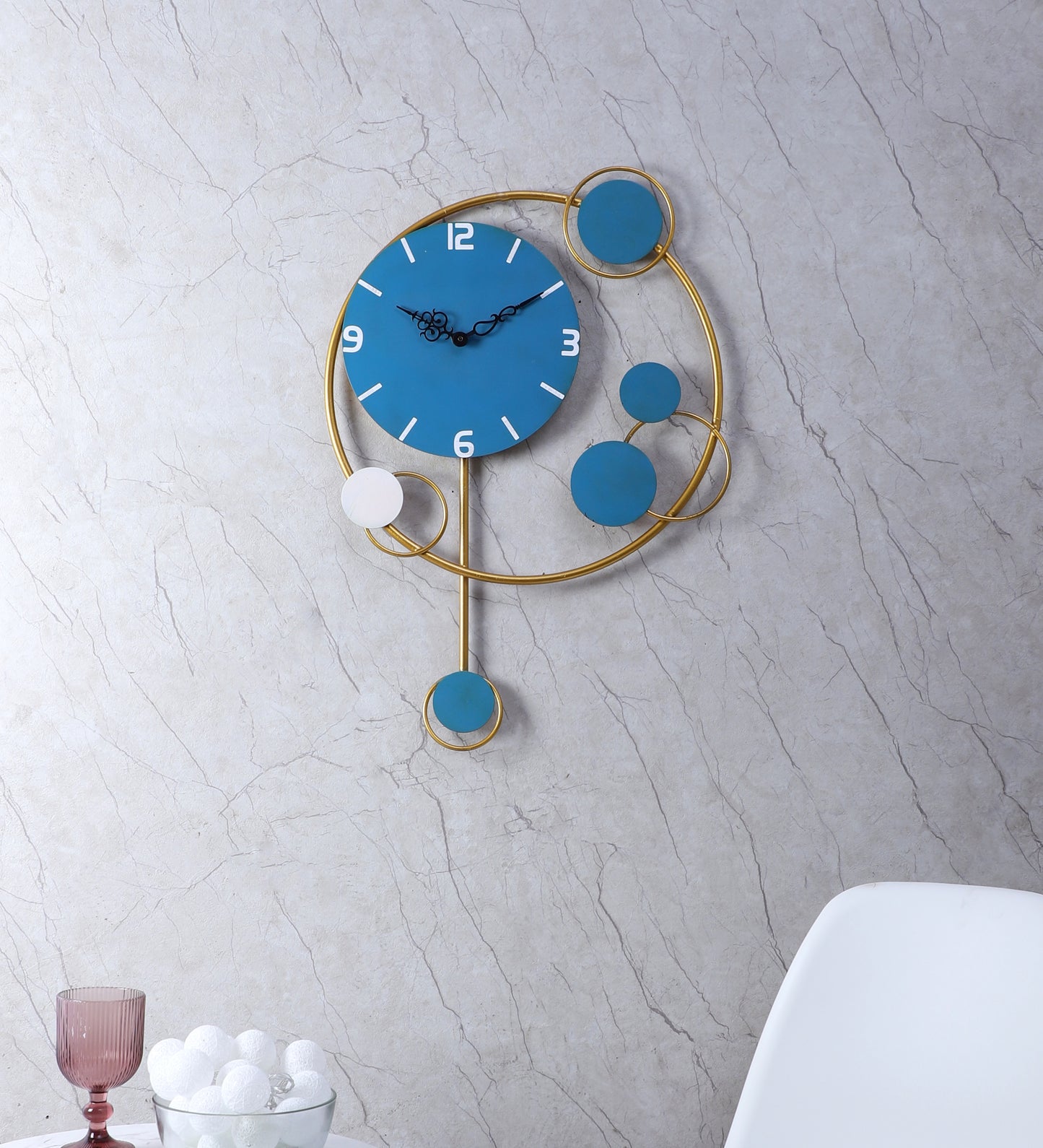 Green & Gold Pendulam Clock